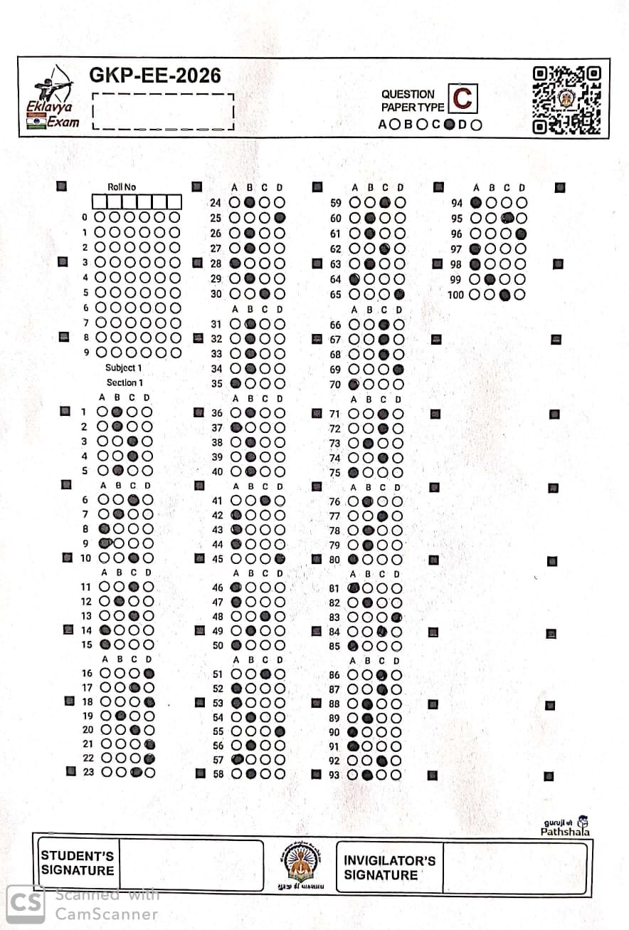 Eklavya Exam 2026 Answer Key Series C